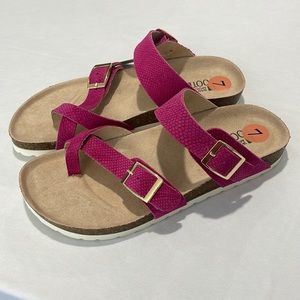NEW White Mountain Footbeds Pink/Fuscia Gracie Sandals